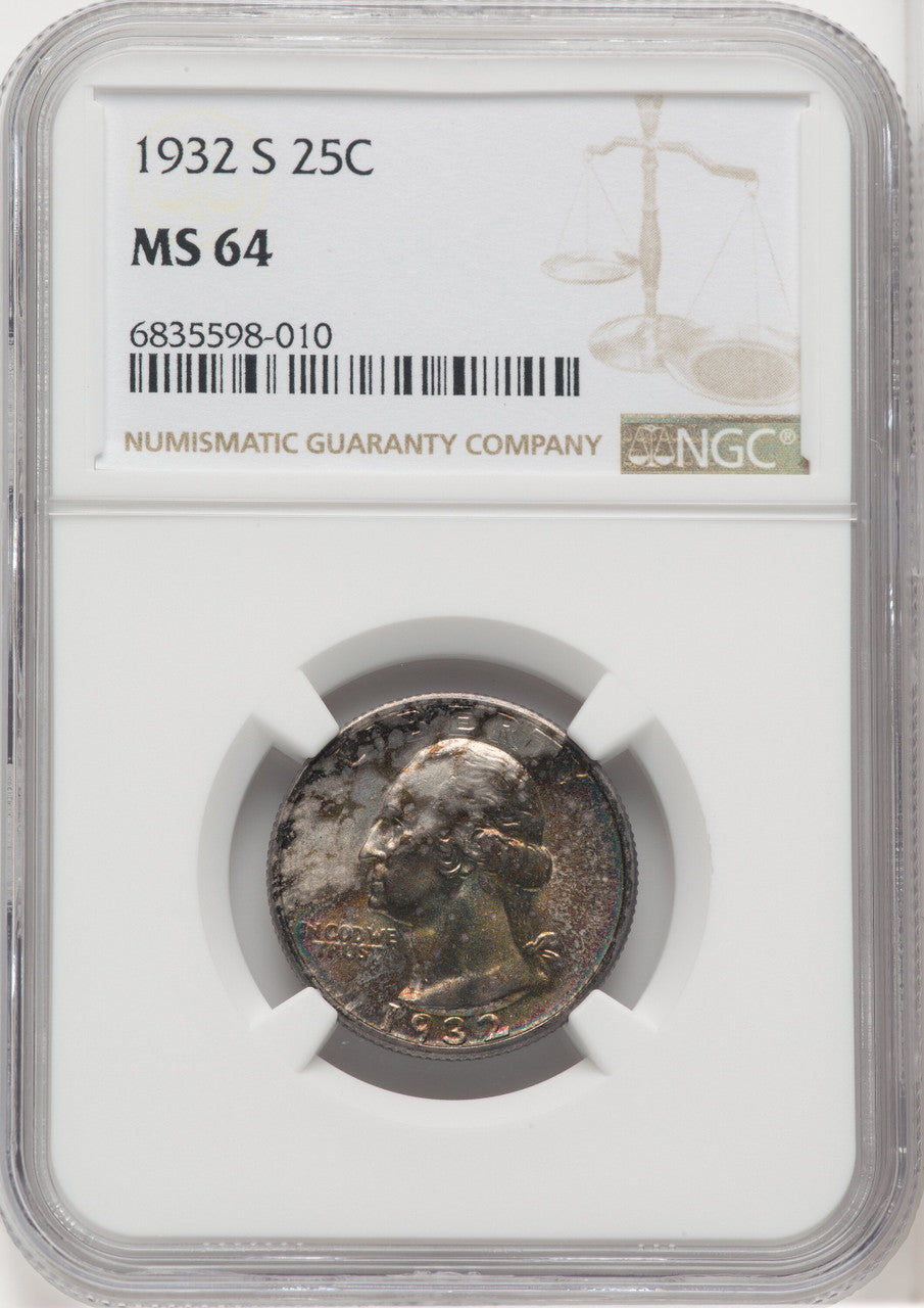 1932-S 25C Washington Quarter NGC MS64 (765858003)