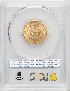1908 $5 Liberty Liberty Half Eagle PCGS MS65+