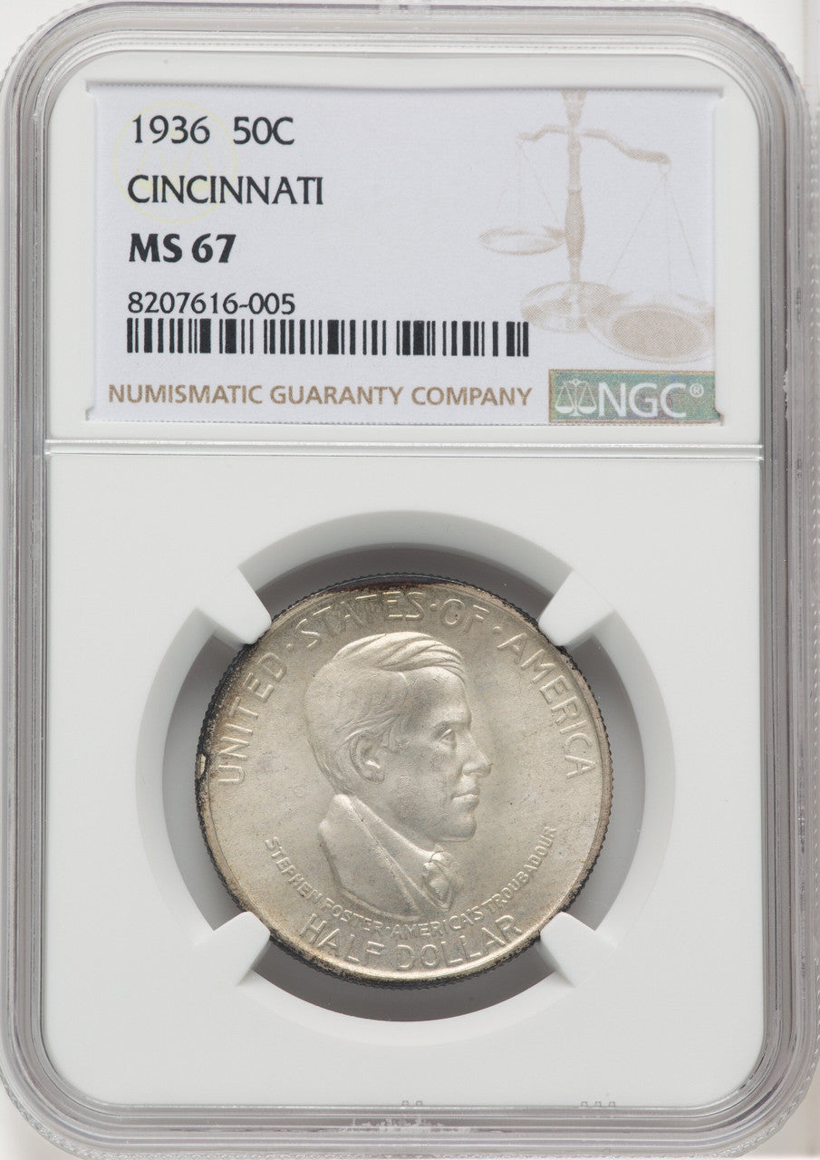 1936 50C Cincinnati Commemorative Silver NGC MS67 (768009003)