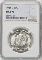 1944-D 50C Walking Liberty Half Dollar NGC MS67+ (762418031)