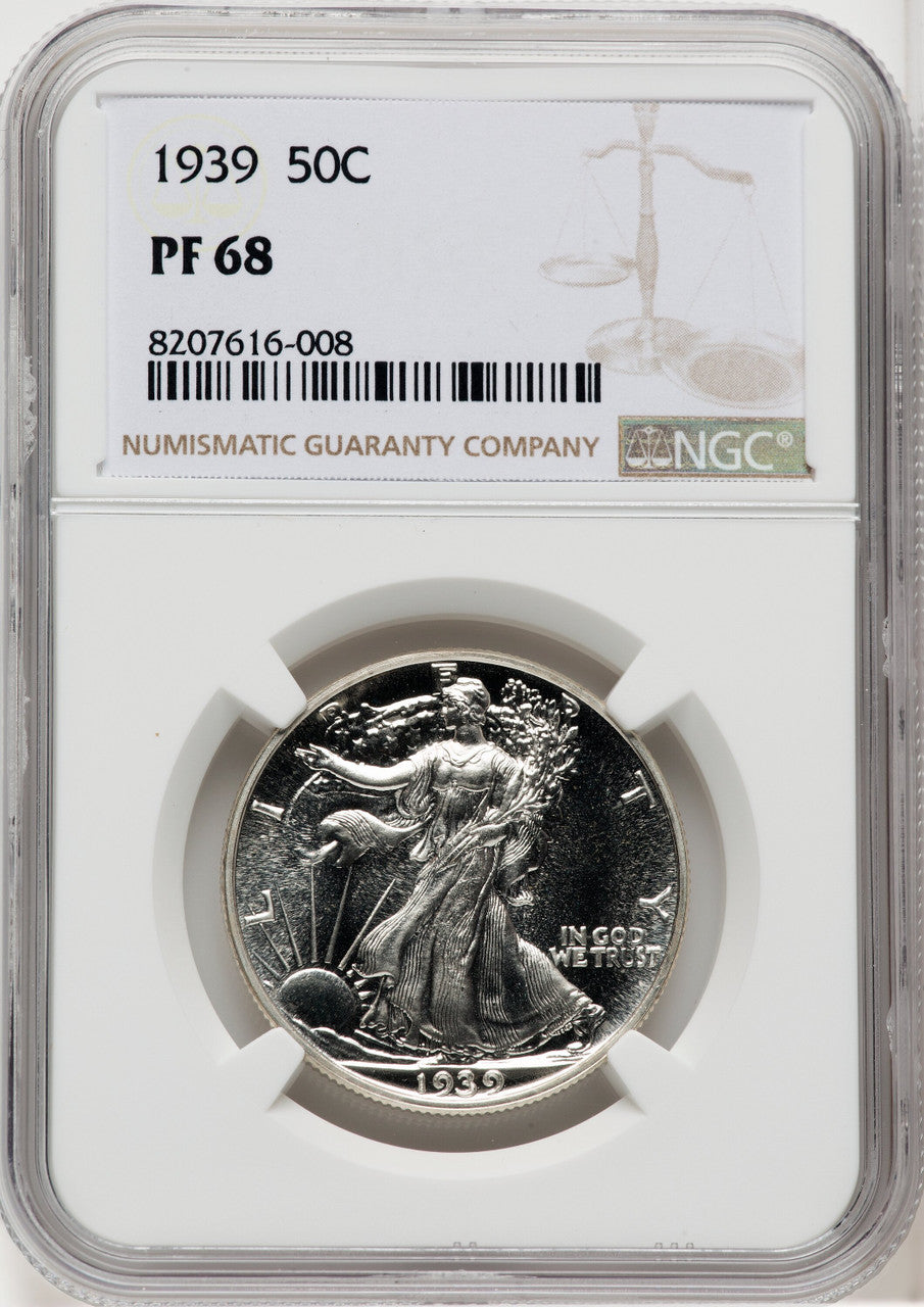 1939 50C Proof Walking Liberty Half Dollar NGC PR68 (505878001)