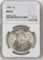1903 $1 Morgan Dollar NGC MS67 (768008017)