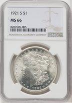 1921-S $1 Morgan Dollar NGC MS66 (768107015)