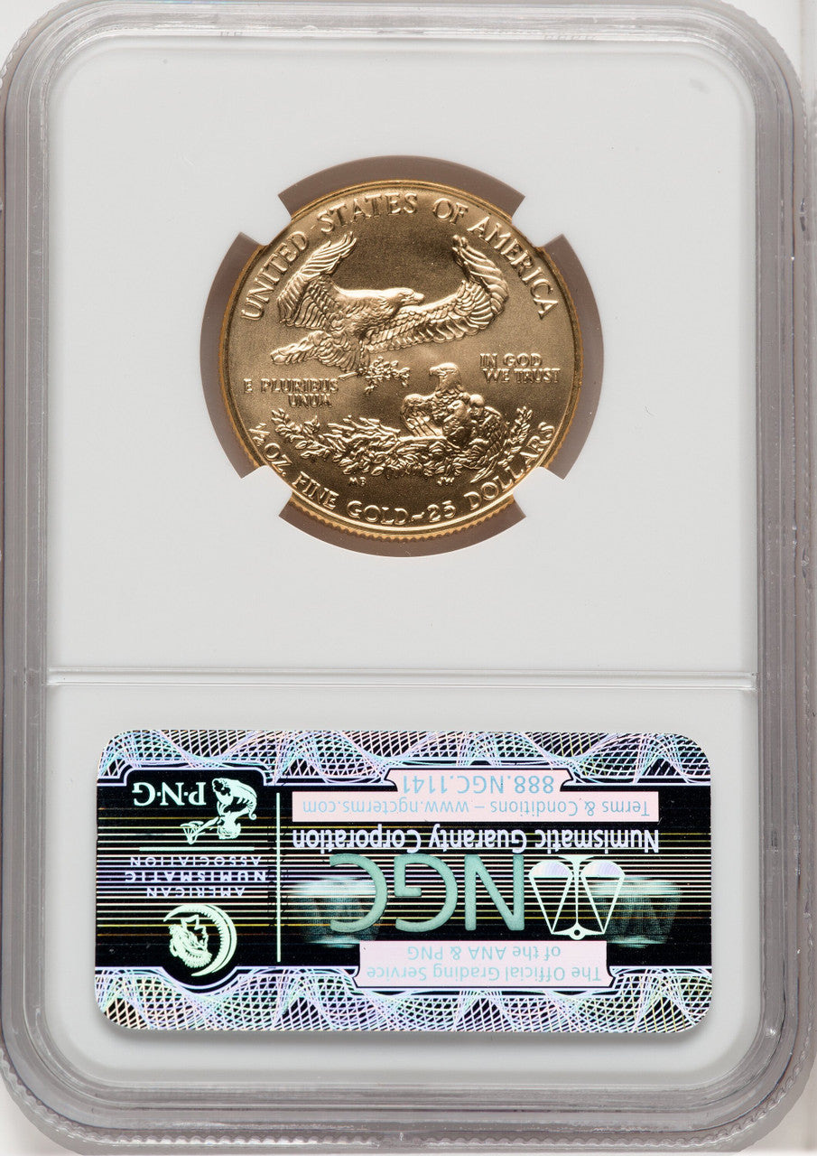 1988 $25 Half-Ounce Gold Eagle Brown Label NGC MS70
