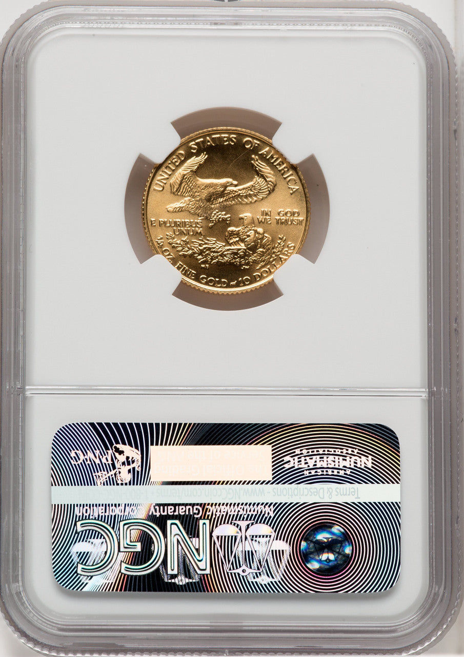 1988 $10 Quarter-Ounce Gold Eagle Brown Label NGC MS70