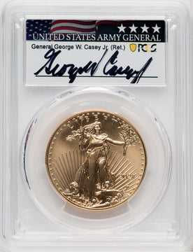 2021 One-Ounce Gold Eagle Type Two First Strike General George W. Casey Jr. PCGS MS70