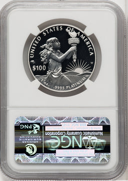 2014-W $100 One-Ounce Platinum Eagle First Strike ER Blue NGC PF70