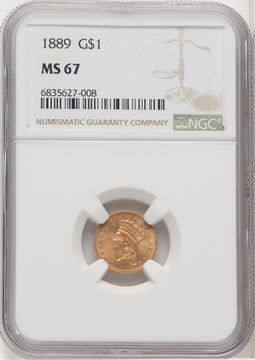 1889 Gold Dollar NGC MS67