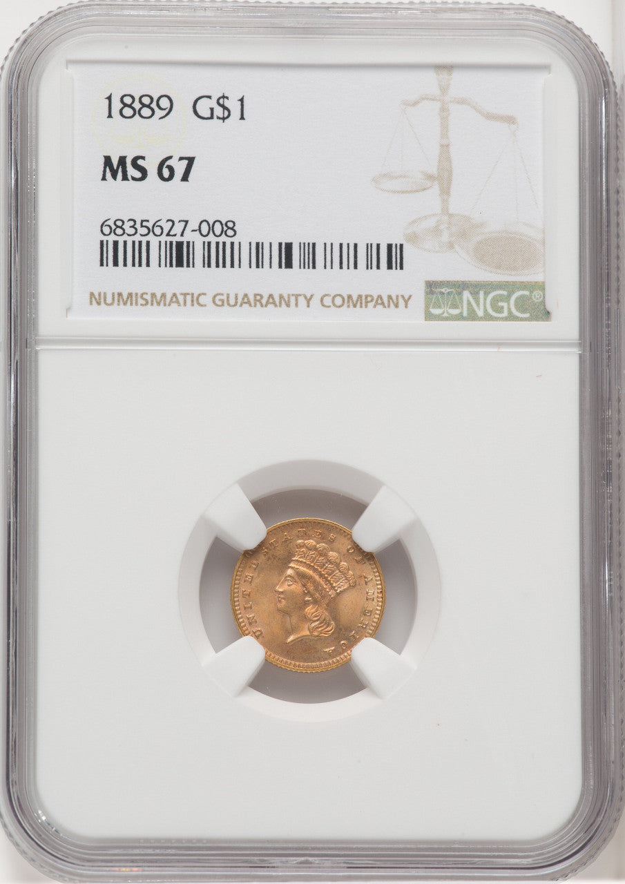 1889 Gold Dollar NGC MS67