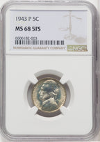 1943-P 5C FS Jefferson Nickel NGC MS68 (767552011)