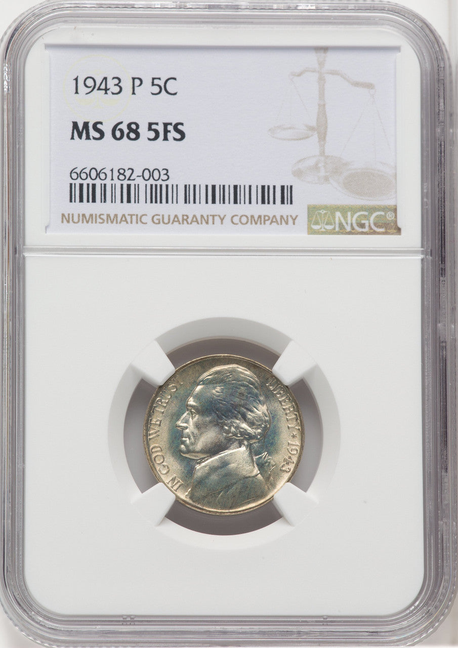 1943-P 5C FS Jefferson Nickel NGC MS68 (767552011)