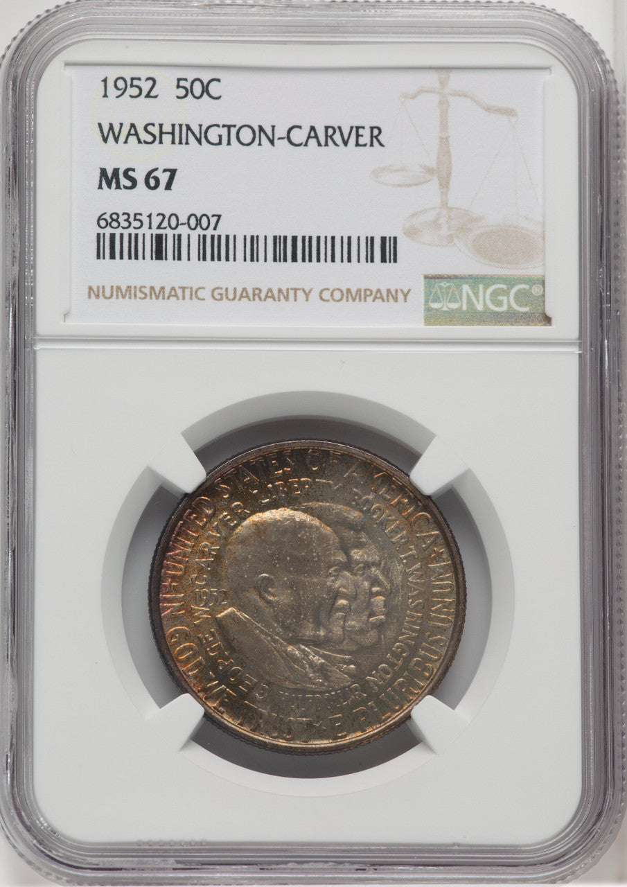 1952 50C Washington-Carver Commemorative Silver NGC MS67 (767841006)