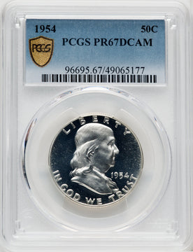 1954 50C Proof Franklin Half Dollar PCGS PR67