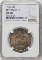 1938 50C New Rochelle Commemorative Silver NGC MS67+ (765814010)