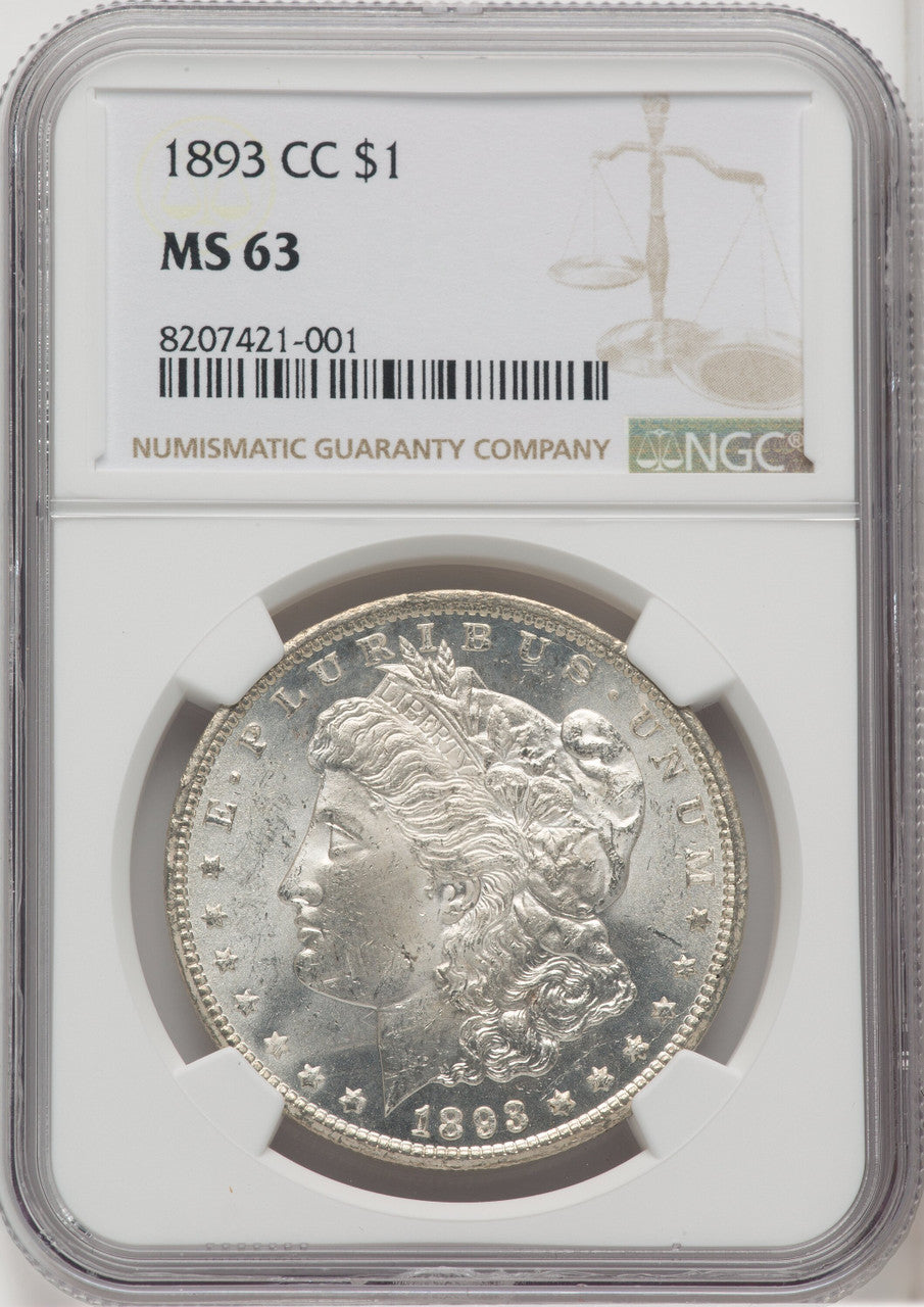 1893-CC Morgan Dollar NGC MS63