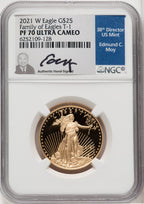2021-W G$25 Half Ounce Gold Eagle Type One NGC PF70