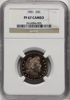 1901 25C CA Proof Barber Quarter NGC PR67 (768584004)