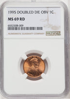 1995 1C DBL DIE RD Lincoln Cent NGC MS69 (768553004)