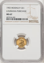 1903 G$1 MCKIN Commemorative Gold NGC MS67 (768584010)