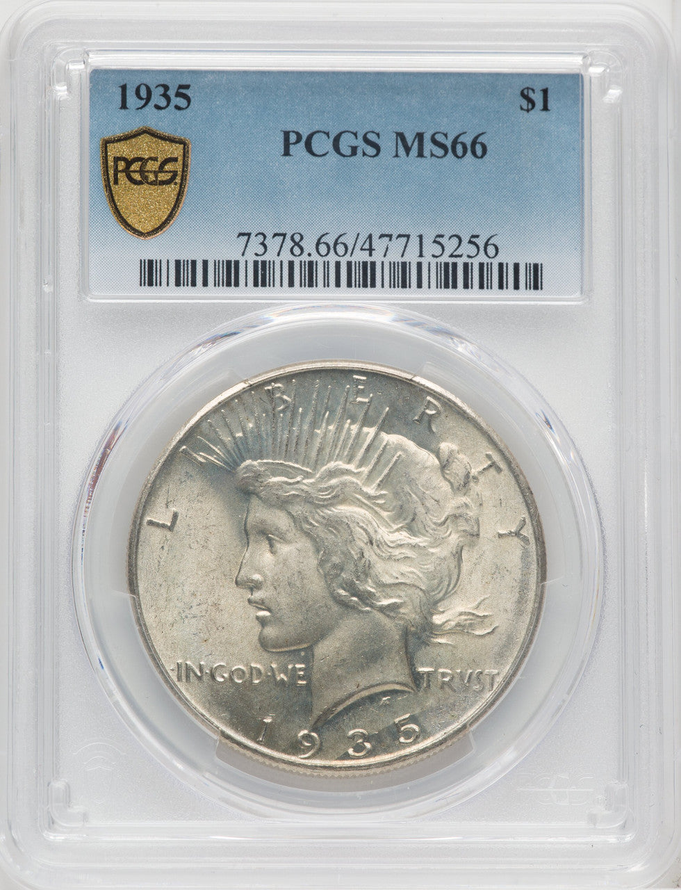 1935 Peace Dollar PCGS MS66
