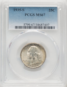 1935-S 25C Washington Quarter PCGS MS67 (768582015)