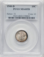 1940-D 10C FB Mercury Dime PCGS MS68 (768582006)