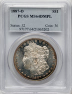 1887-O $1 DM Morgan Dollar PCGS MS64