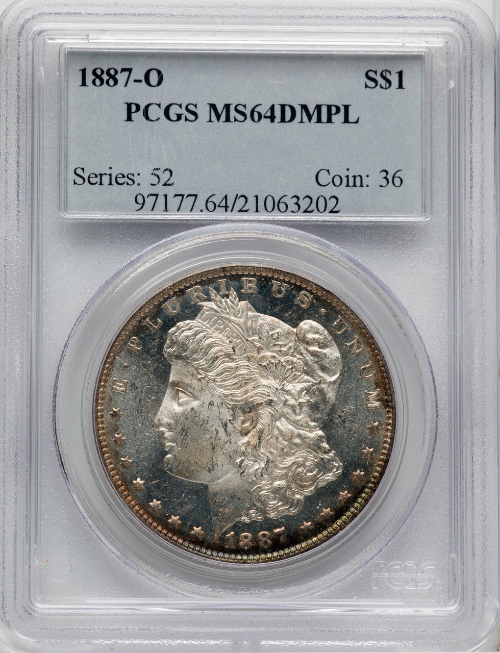 1887-O $1 DM Morgan Dollar PCGS MS64