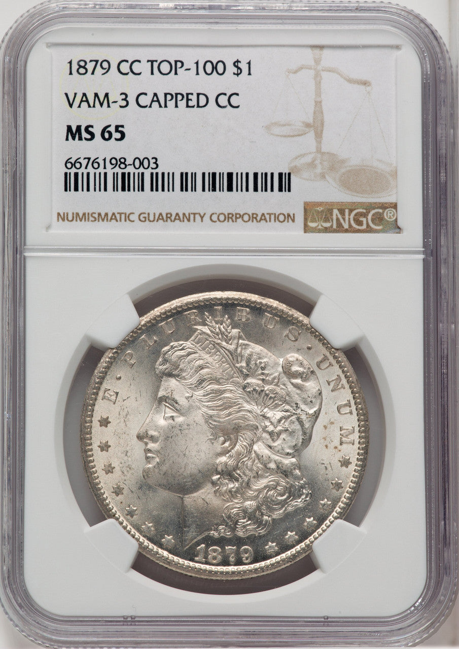 1879-CC $1 VAM 3 Capped Die Morgan Dollar NGC MS65 (768635002)