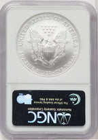 2007-W Silver Eagle Burnished Brown Label NGC MS70