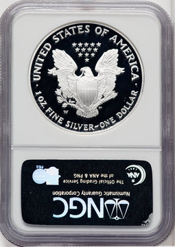 2005-W Silver Eagle Brown Label NGC PF70