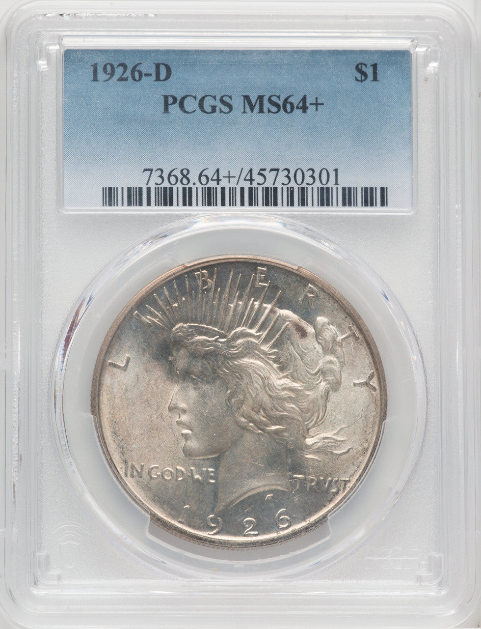 1926-D $1 Peace Dollar PCGS MS64+