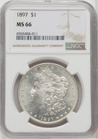 1897 $1 Morgan Dollar NGC MS66 (506231077)