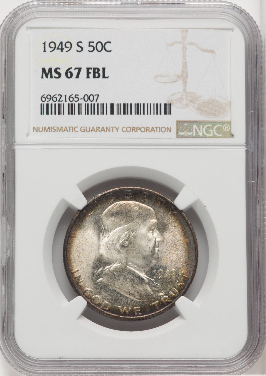 1949-S 50C FL Franklin Half Dollar NGC MS67 (506231013)