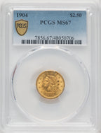 1904 $2.50 Liberty Quarter Eagle PCGS MS67 (768601017)