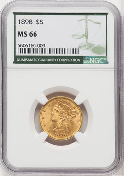 1898 $5 Liberty Half Eagle NGC MS66 (768602026)
