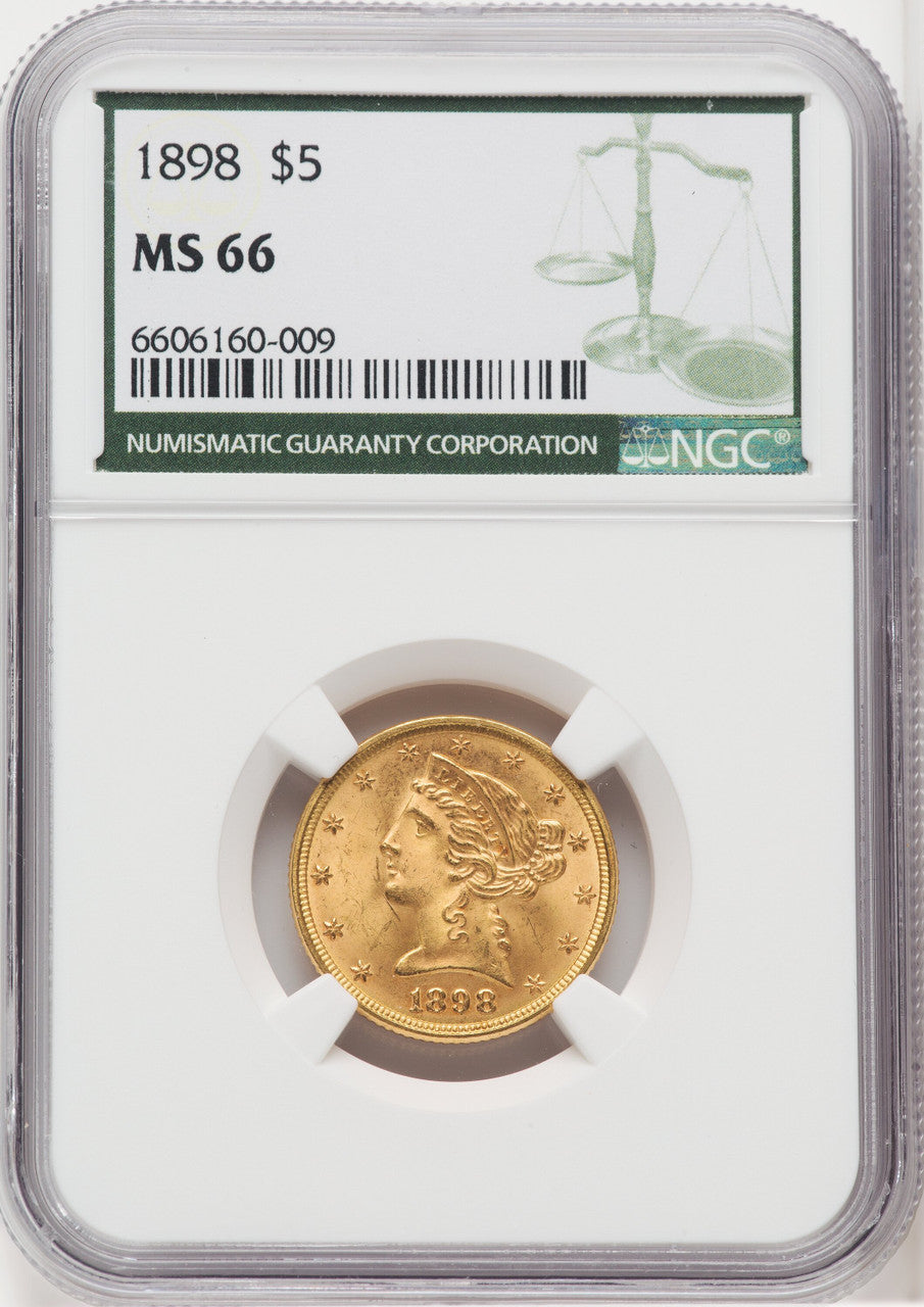 1898 $5 Liberty Half Eagle NGC MS66 (768602026)