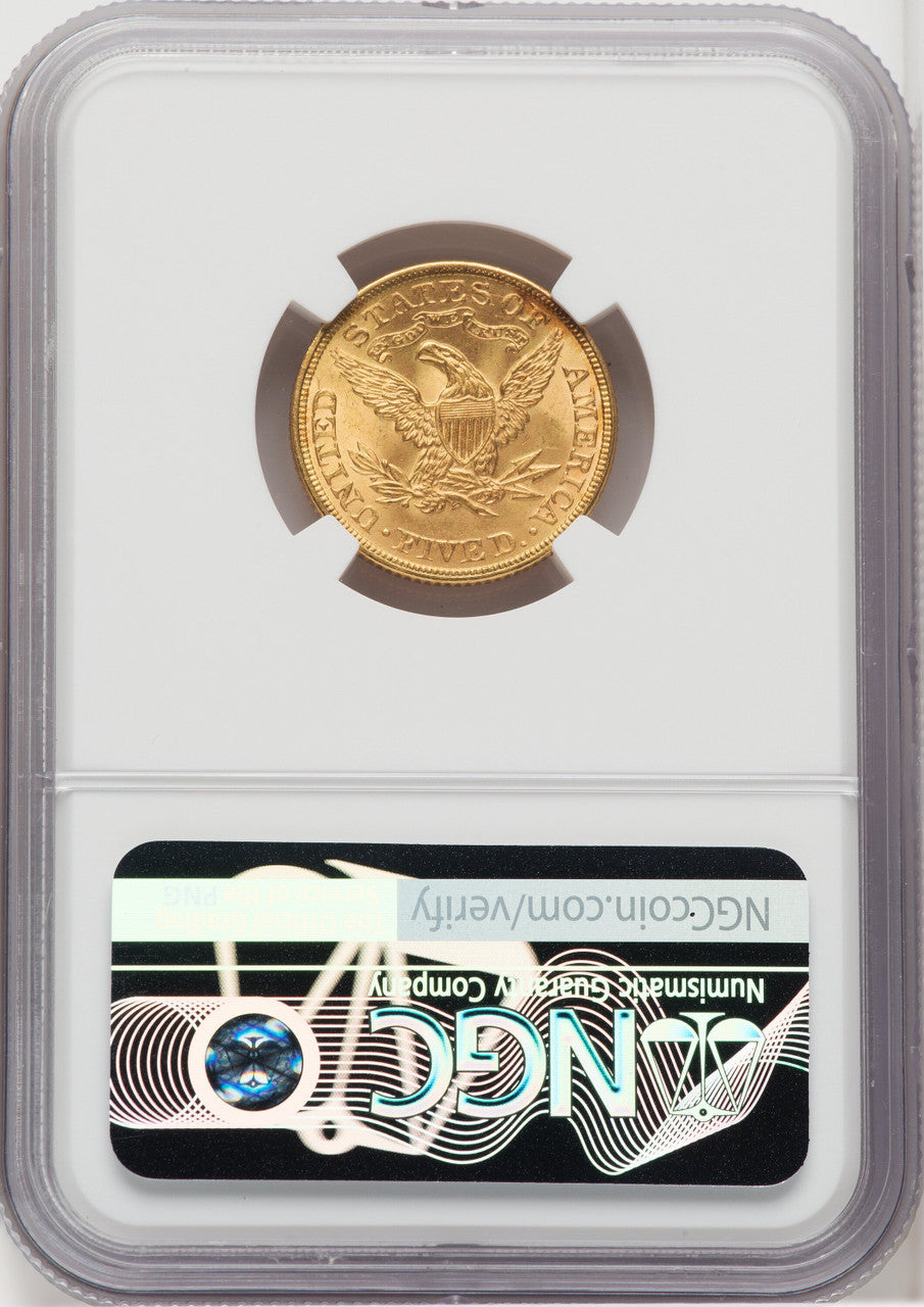 1898 $5 Liberty Half Eagle NGC MS66 (768602026)