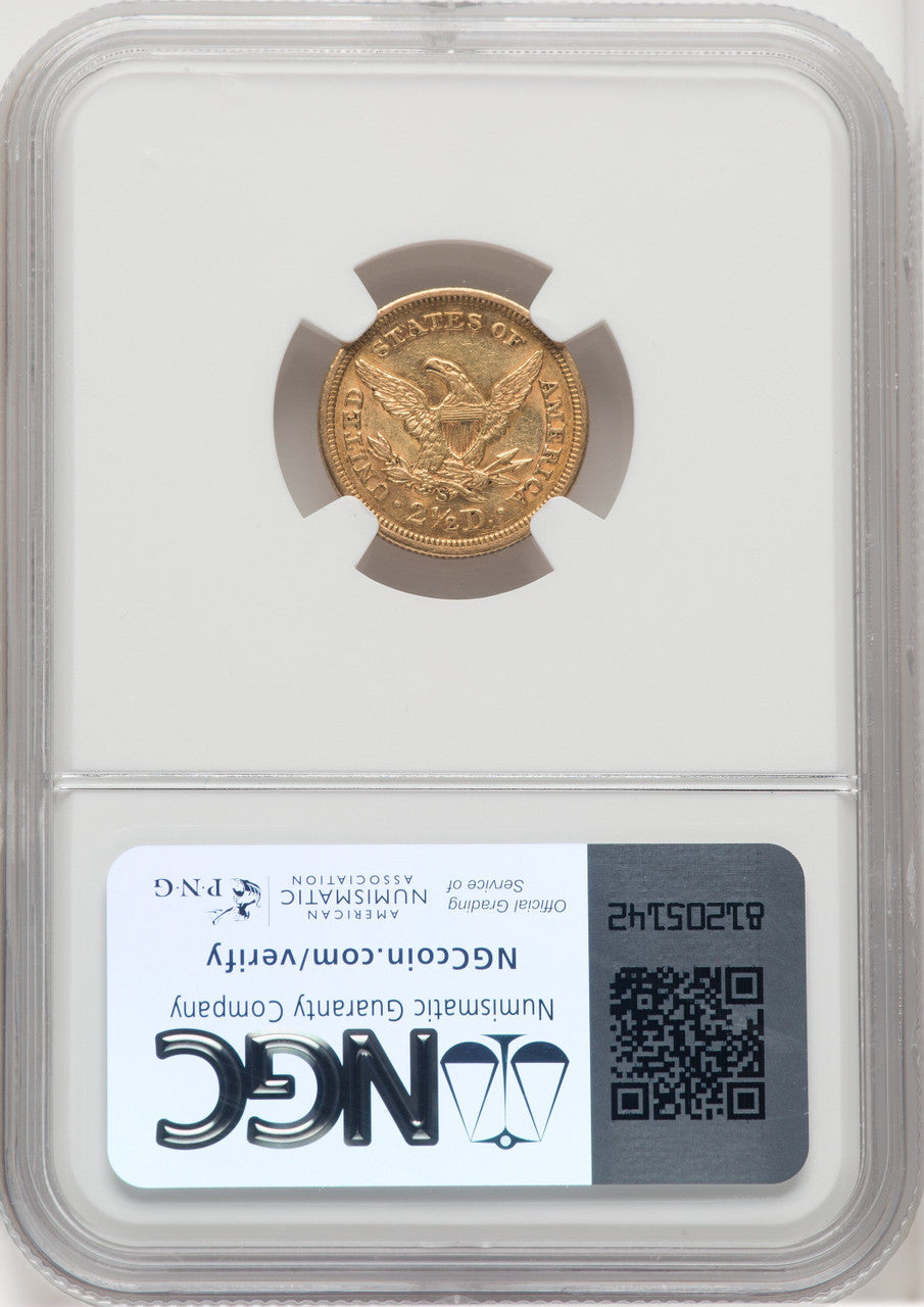 1871-S $2.50 Liberty Quarter Eagle NGC AU55