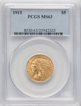 1915 $5 Indian Half Eagle PCGS MS63 (506063002)