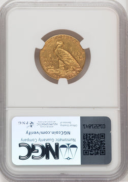 1911-D $5 Indian Half Eagle NGC AU58 (768414012)