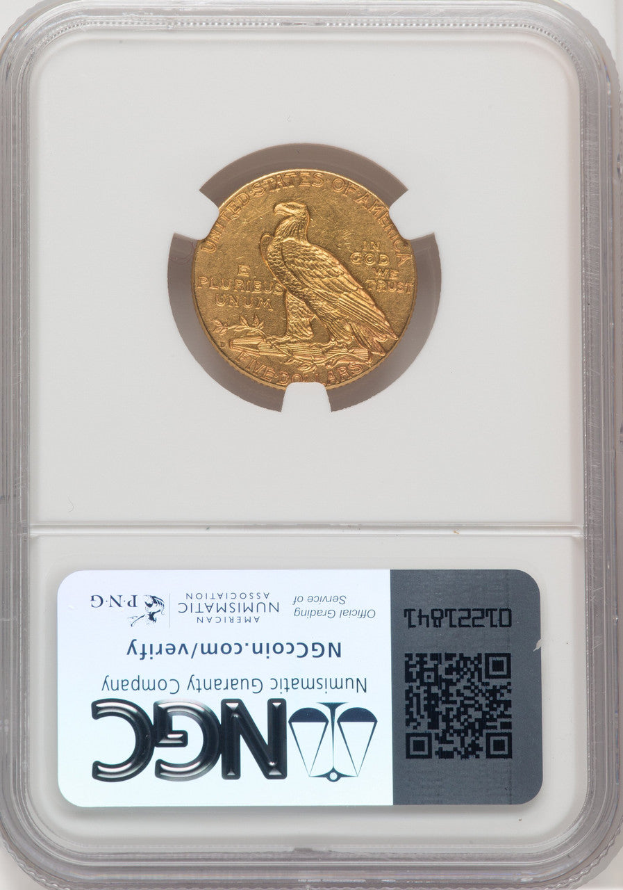 1911-D $5 Indian Half Eagle NGC AU58 (768414012)