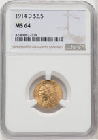 1914-D $2.50 Indian Quarter Eagle NGC MS64