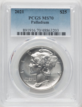 2021 $25 Palladium PCGS MS70