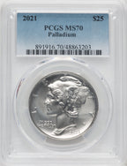 2021 $25 Palladium PCGS MS70