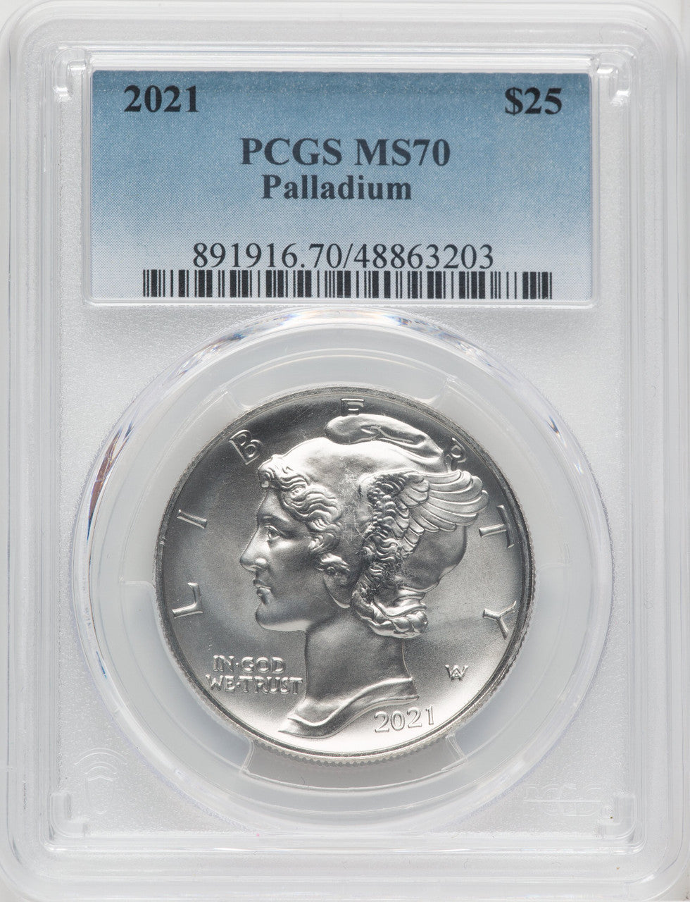 2021 $25 Palladium PCGS MS70