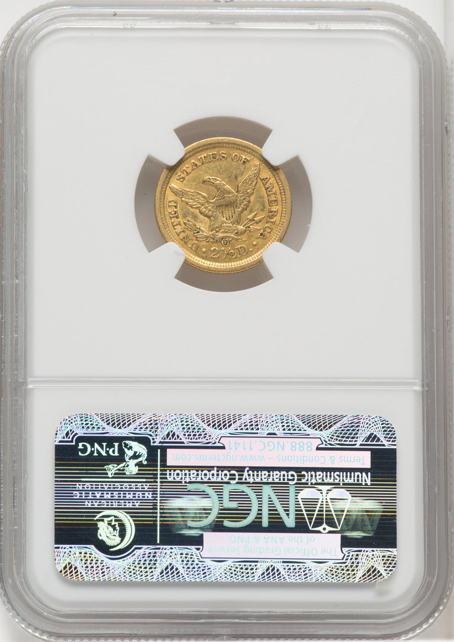 1846-O $2.50 Liberty Quarter Eagle NGC AU58