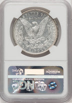 1893 $1 Brown Label Morgan Dollar NGC AU53