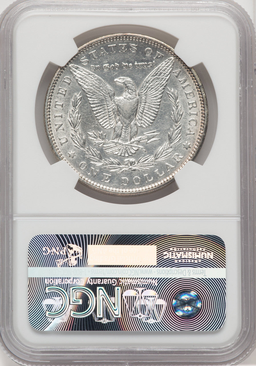1893 $1 Brown Label Morgan Dollar NGC AU53