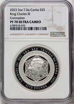 2023 2oz King Charles III Coronation Silver Coin NGC PF70